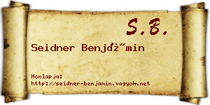 Seidner Benjámin névjegykártya